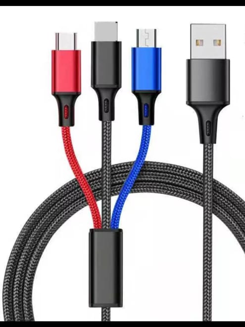 Кабель для зарядки 3 в 1 (Type-C,Micro USB, ios) — фото 3