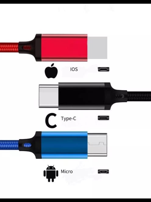 Кабель для зарядки 3 в 1 (Type-C,Micro USB, ios) — фото 4