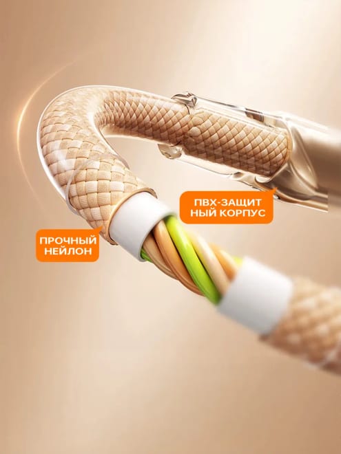 Кабель USB Type-C для быстрой зарядки 6A, 1.5м — фото 3