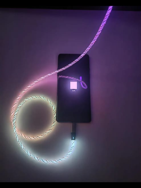 Кабель светящийся Type-C шнур на телефон быстрая зарядка — фото 6