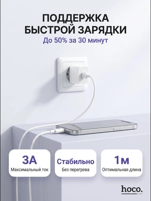 Кабель type c usb для быстрой зарядки телефона универсальный — фото 2
