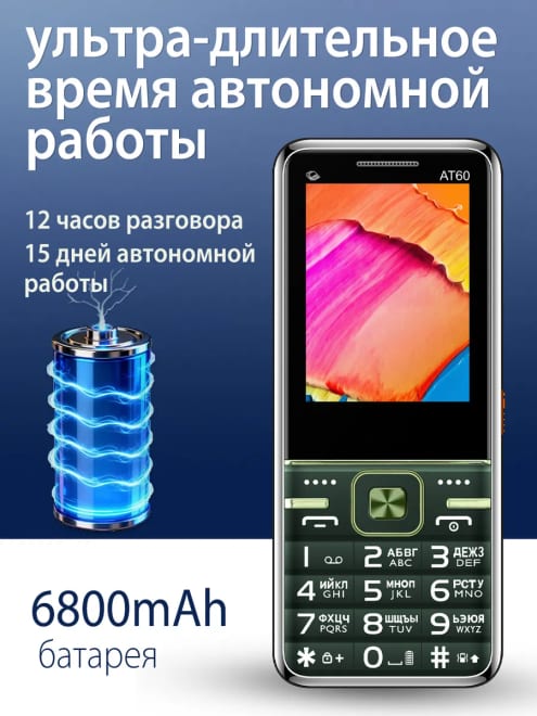 Мощный кнопочный телефон на 3 сим карты с громким звуком — фото 2