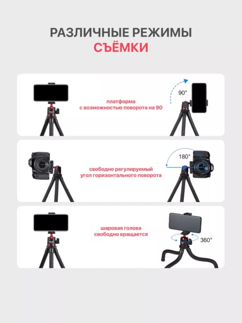 Гибкий штатив для камер и смартфонов — фото 5