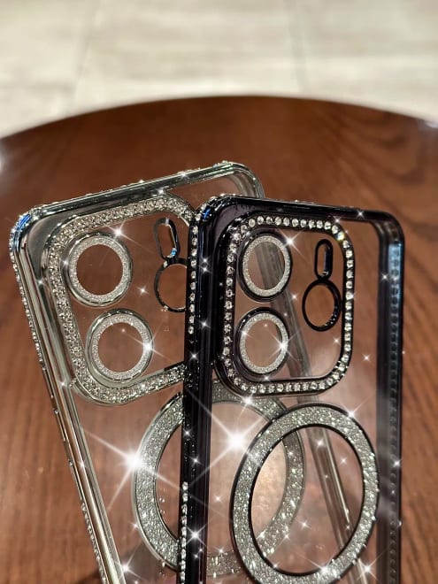 Чехол на Xiaomi Redmi Note 14 4G MagSafe со стразами — фото 3