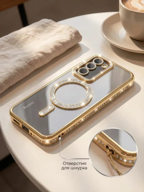Чехол со стразами и MagSafe на Samsung Galaxy A54 5G — фото 2