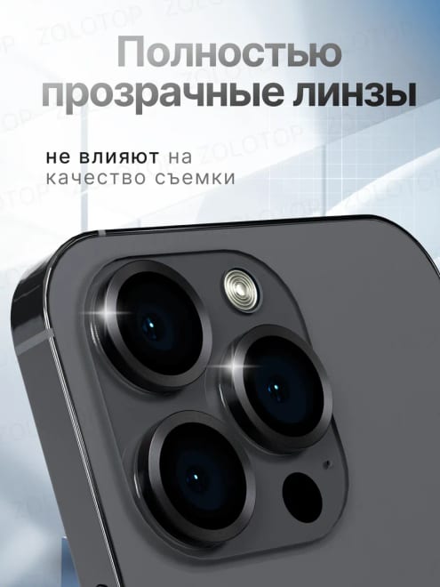 Стекло на камеру Айфон 13 Про линзы iPhone 13 Pro Max — фото 2