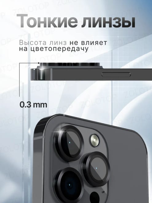 Стекло на камеру Айфон 13 Про линзы iPhone 13 Pro Max — фото 4