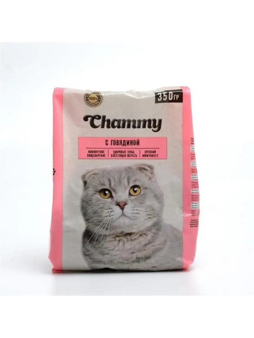 Сухой корм для кошек, говядина, 350 г